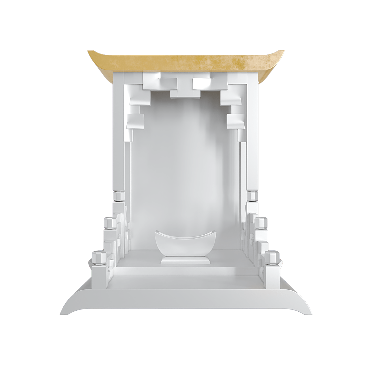 Bàn thờ thần tài dát vàng Thiên An màu bạch kim