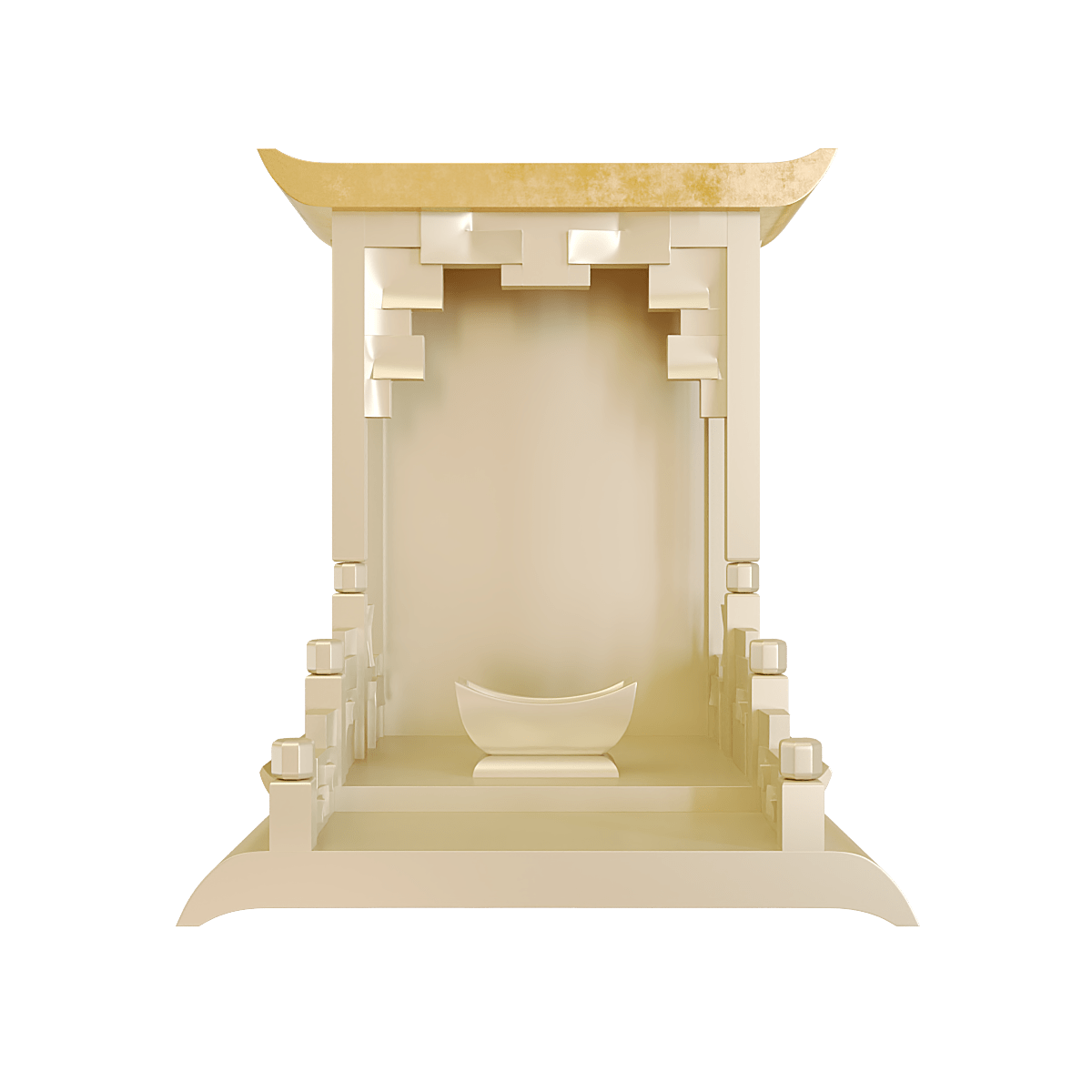 Bàn thờ thần tài dát vàng Thiên An màu vàng kim