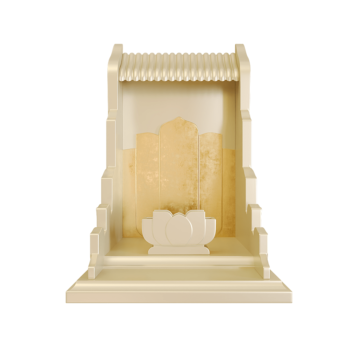 Bàn thờ thần tài dát vàng Vạn Liên màu vàng kim 2