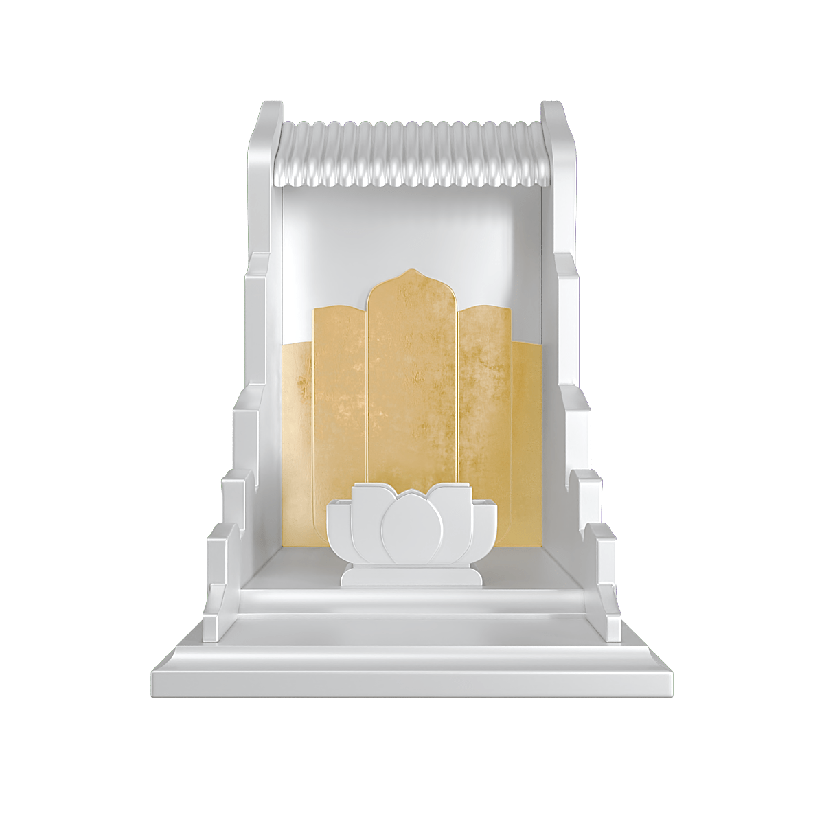 bàn thờ thần tài dát vàng vạnh liên màu bạch kim2