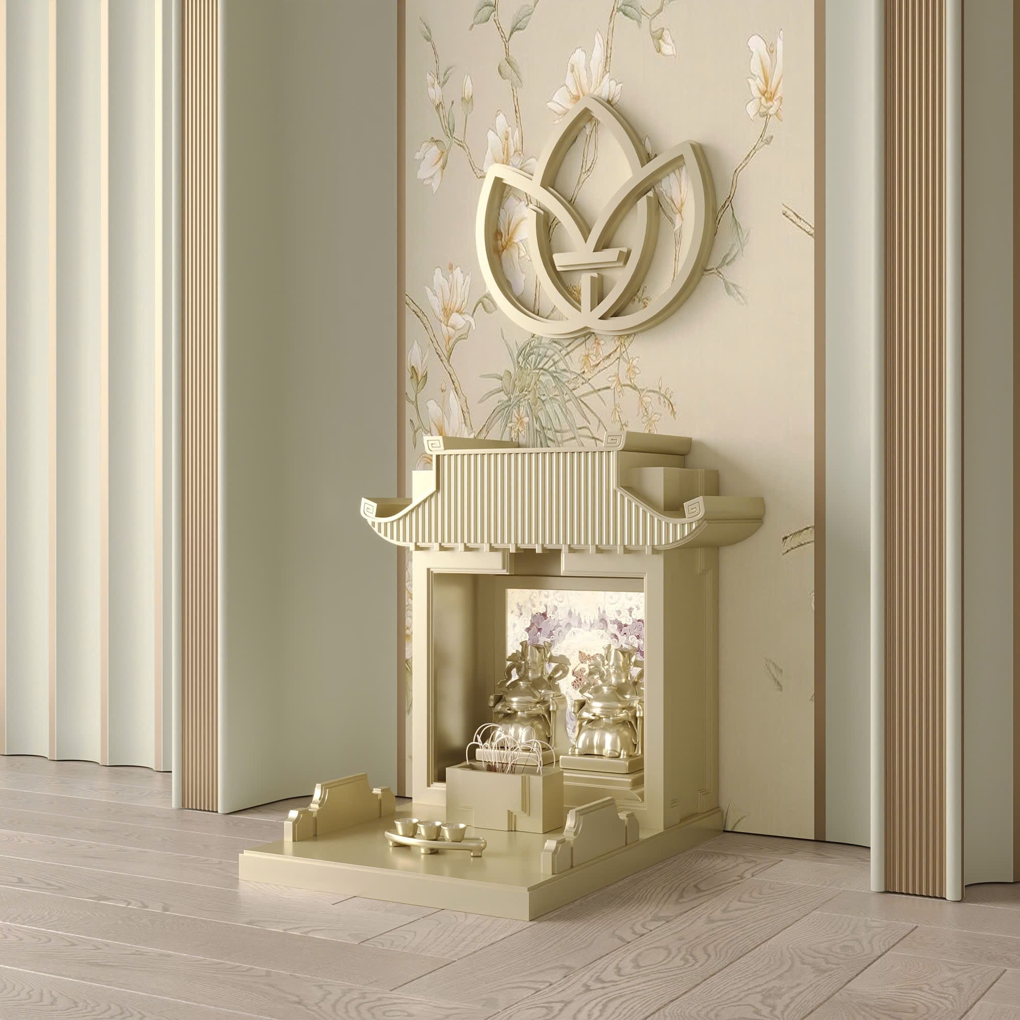 Khung cảnh bàn thờ mãn đường đẹp