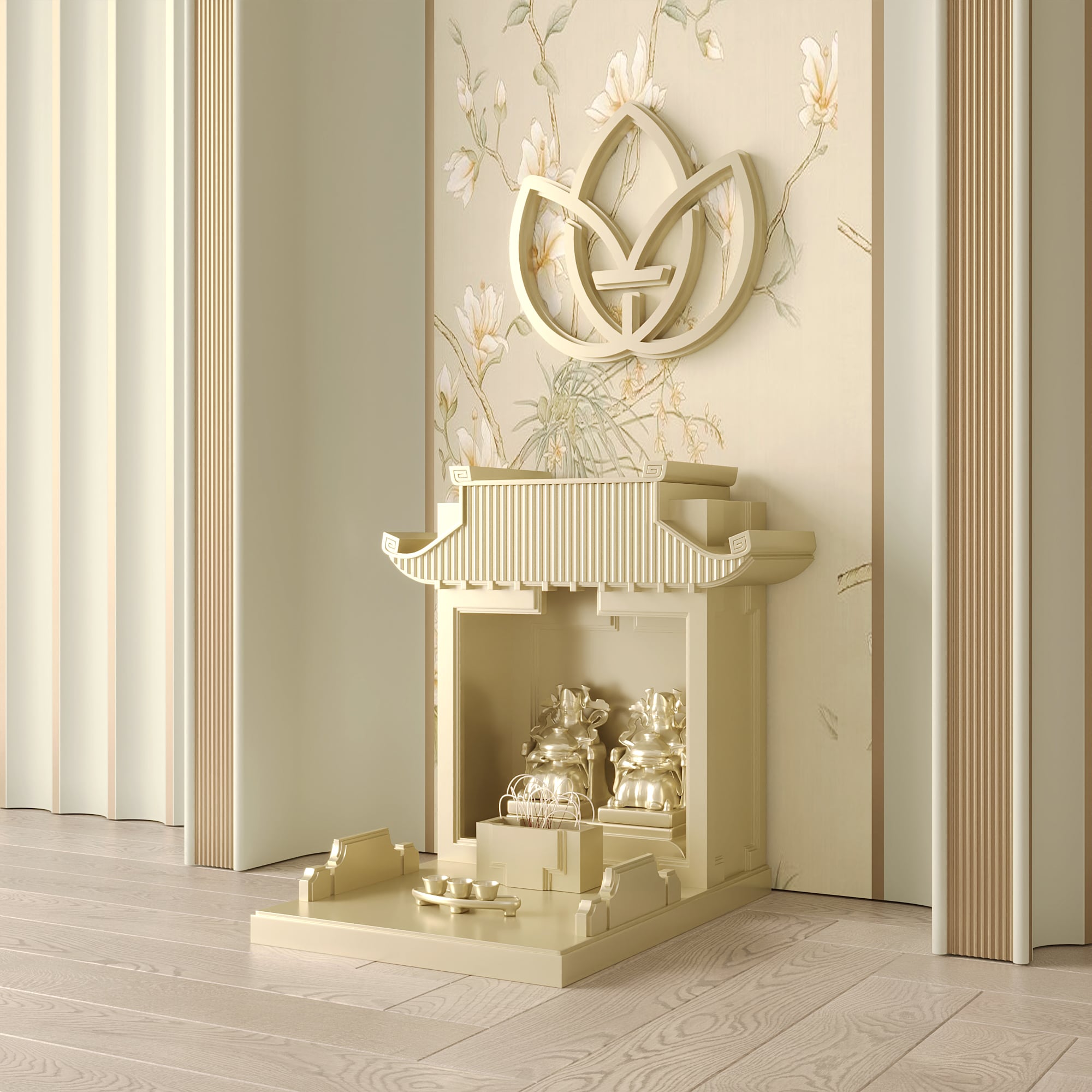 Mẫu bàn thờ thần tài mãn đường