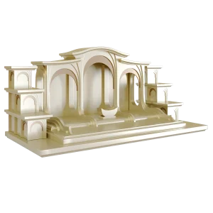 BỘ BAN THỜ THẦN TÀI TAM CẤP NHẬT QUANG CỰ ĐẠI