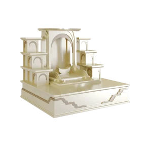 BAN THỜ THẦN TÀI TAM CẤP NHẬT QUANG + BỤC THƯỢNG VÂN