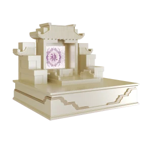 BAN THỜ THẦN TÀI TAM CẤP MÃN ĐƯỜNG (TRÚC CHỈ) + BỤC THƯỢNG VÂN