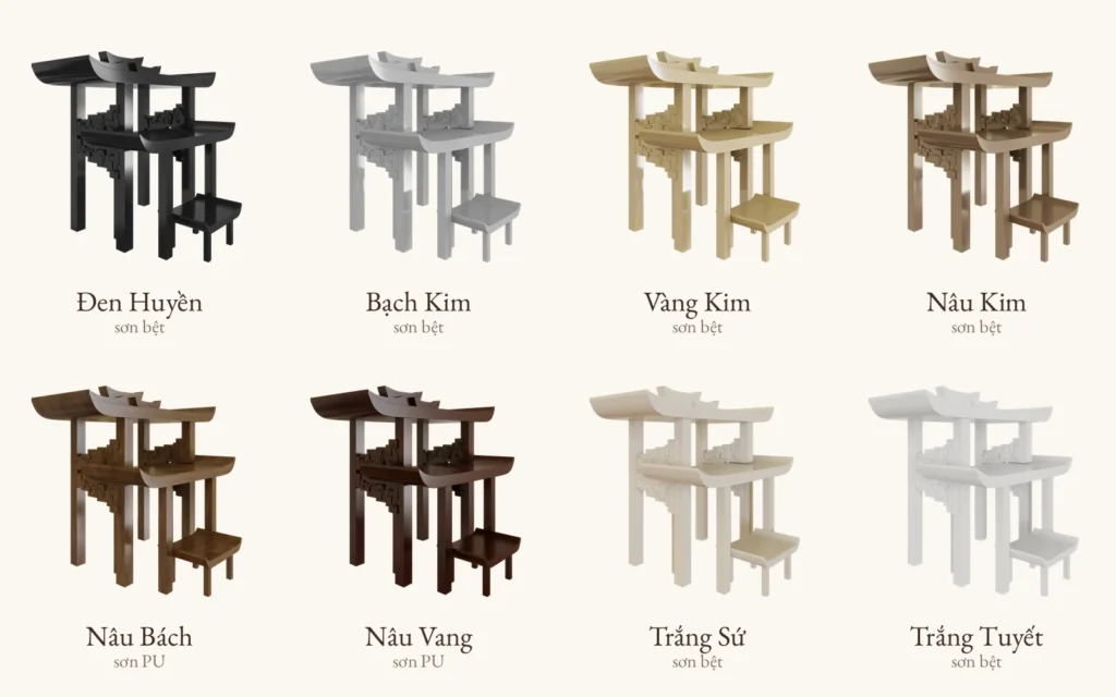 Màu Bàn Thờ Hiện Đại: 8 Màu Sơn Và Cách Phối Theo Kiểu Nhà