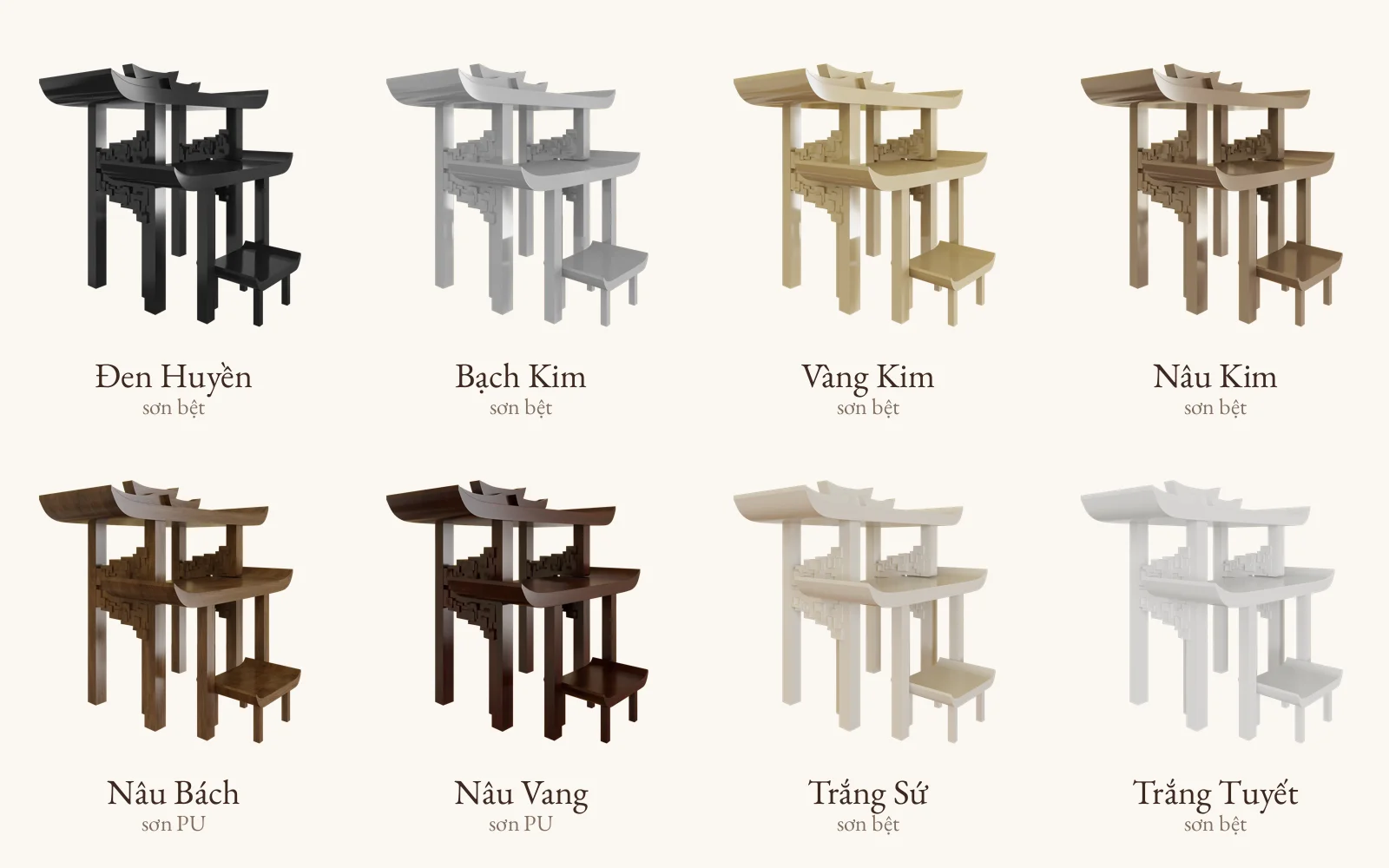Màu Bàn Thờ Hiện Đại: 8 Màu Sơn Và Cách Phối Theo Kiểu Nhà